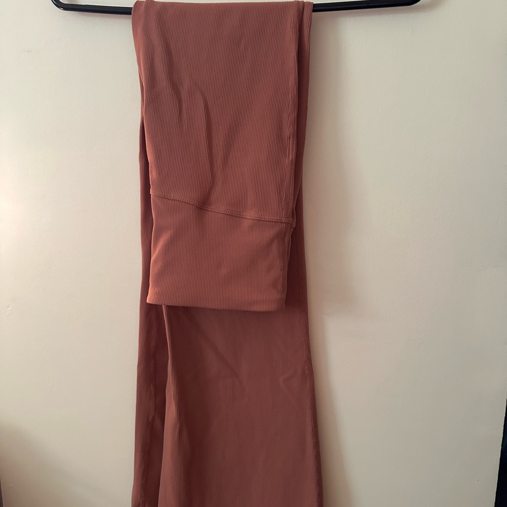 GAP Pink Ribbed Flared Leggings